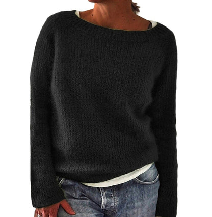 Static version basic sweater knit sweater