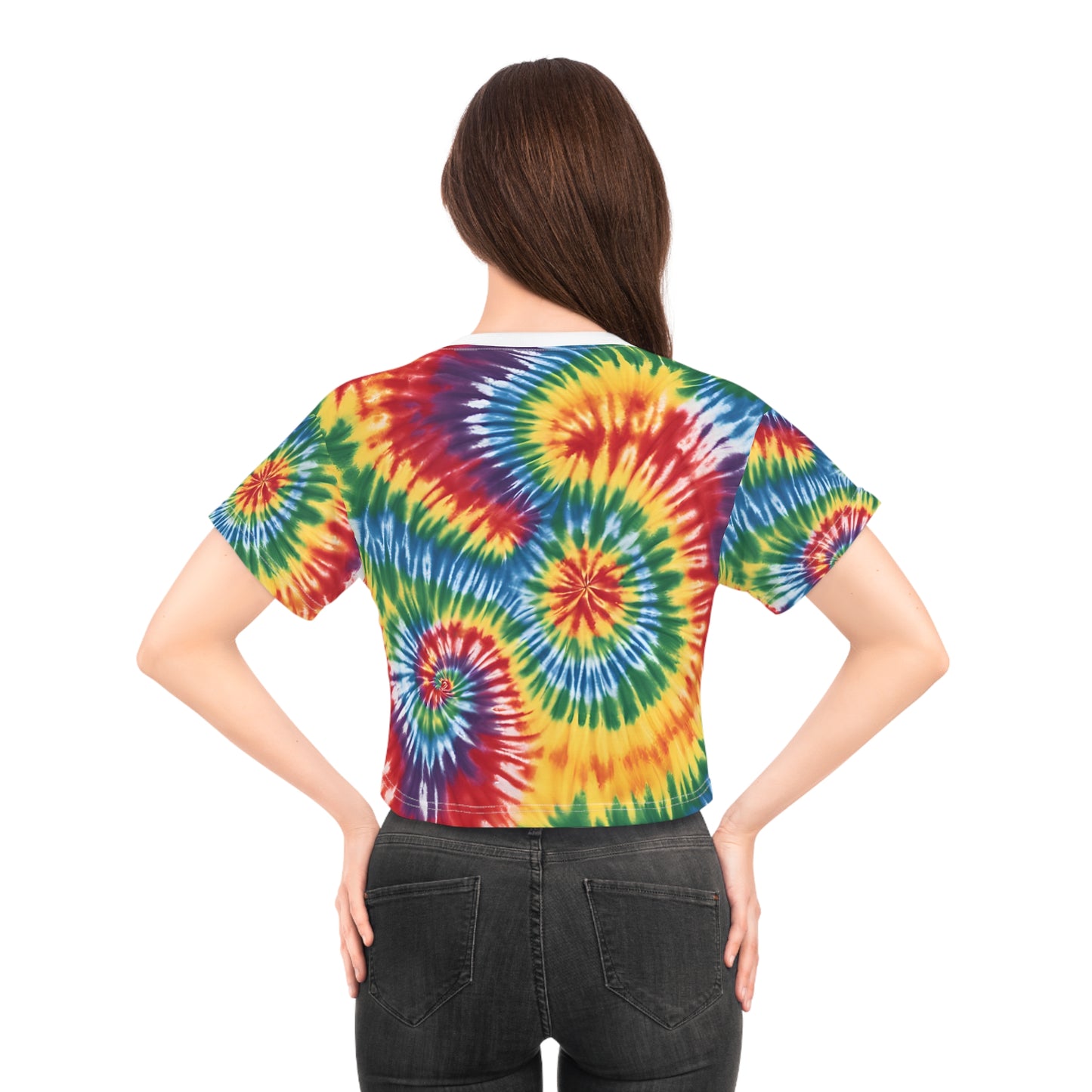 Tie-Dye Crop Tee for Women