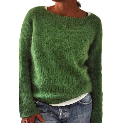 Static version basic sweater knit sweater