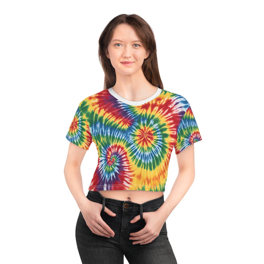 Tie-Dye Crop Tee for Women