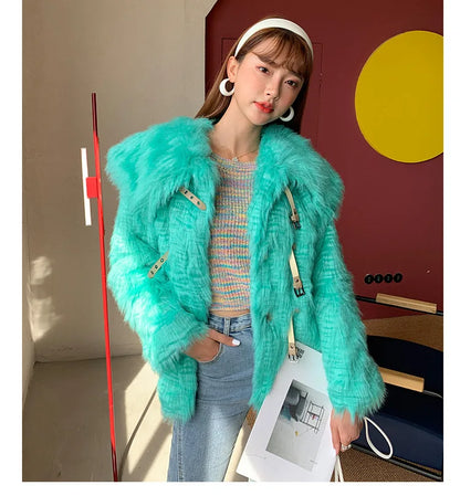 Autumn and Winter New Lamb Fur Imitation Fur Coat for Women's Fashion Trend Retro New Trend Wear Essential