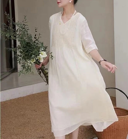 Women's Fashion Personality Linen Dress