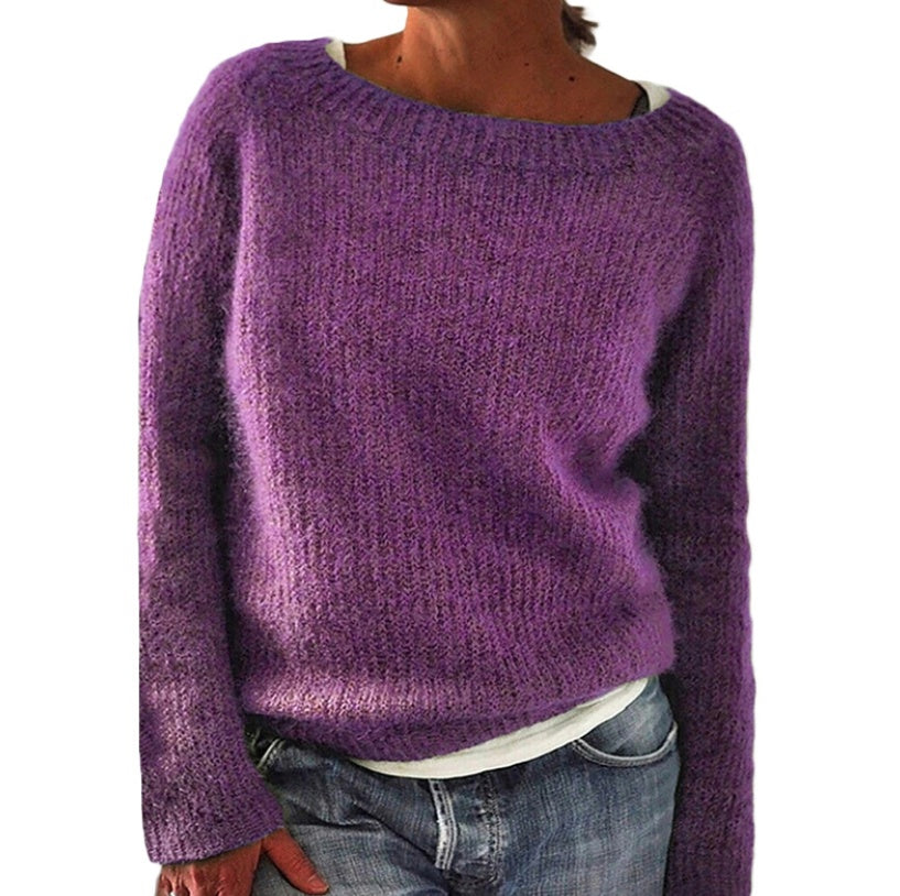 Static version basic sweater knit sweater