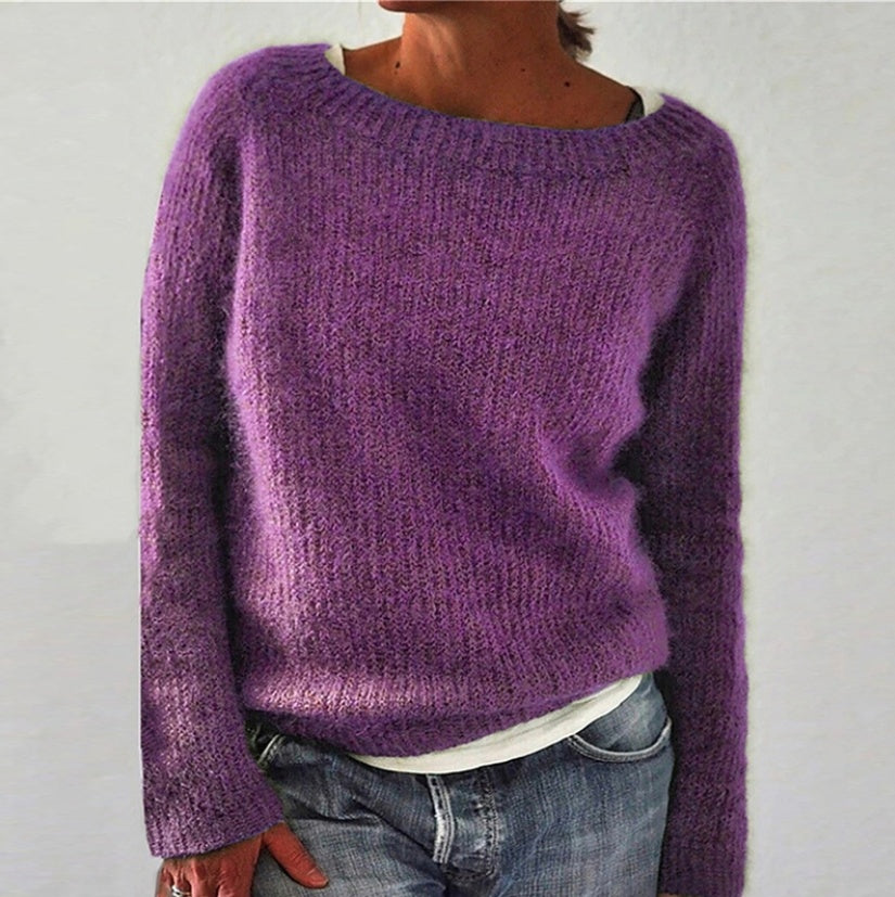 Static version basic sweater knit sweater