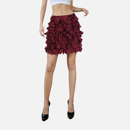 Spicy girl style irregular circular patchwork short skirt with new temperament high waist design short skirt for women