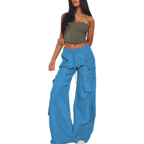 American Niche Retro Casual Pocket Horn Overalls