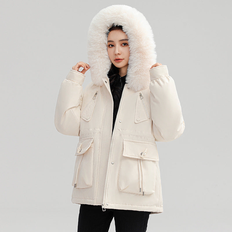 Horn Button Parka Women's Loose