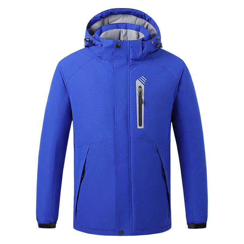 USB heating jacket, outdoor fashion men's cotton jacket, thick and warm jacket, heated cotton jacket