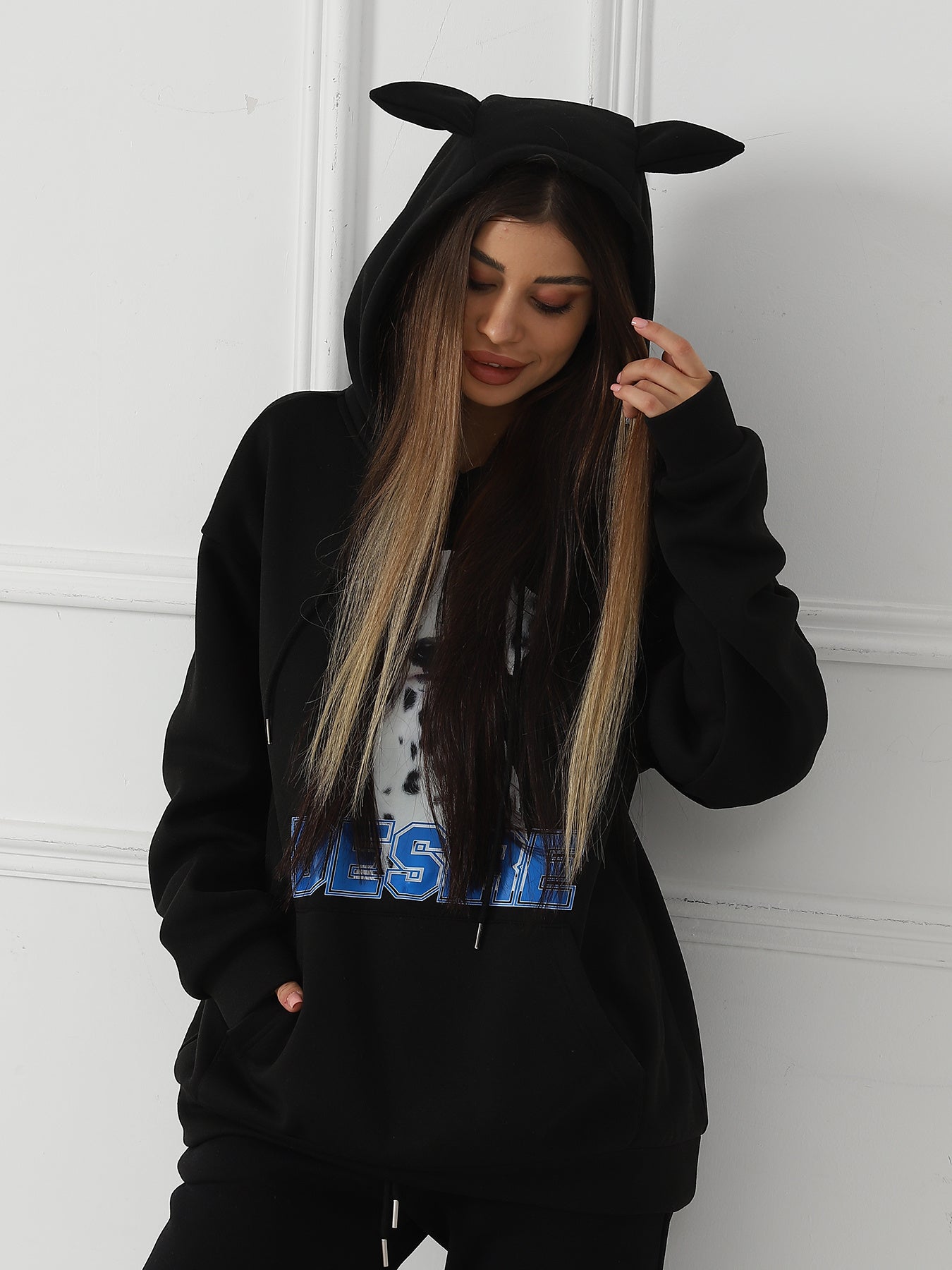 Women's Fashionable Casual Printed Long Sleeved Sweatshirt