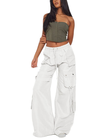 American Niche Retro Casual Pocket Horn Overalls