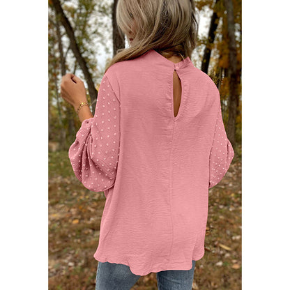 Women's New Round Neck Chiffon Blouse