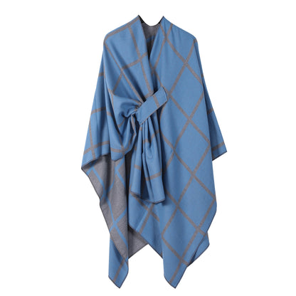 Women's Fashion Gingham Check Warm Scarf