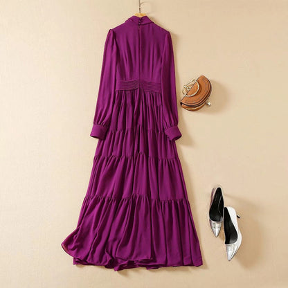 Advanced purple dress long skirt light luxury fashion dress new style