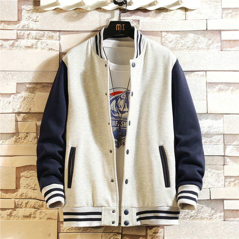 Baseball uniform, men's casual loose and trendy hoodie, men's plus size couple student class jacket