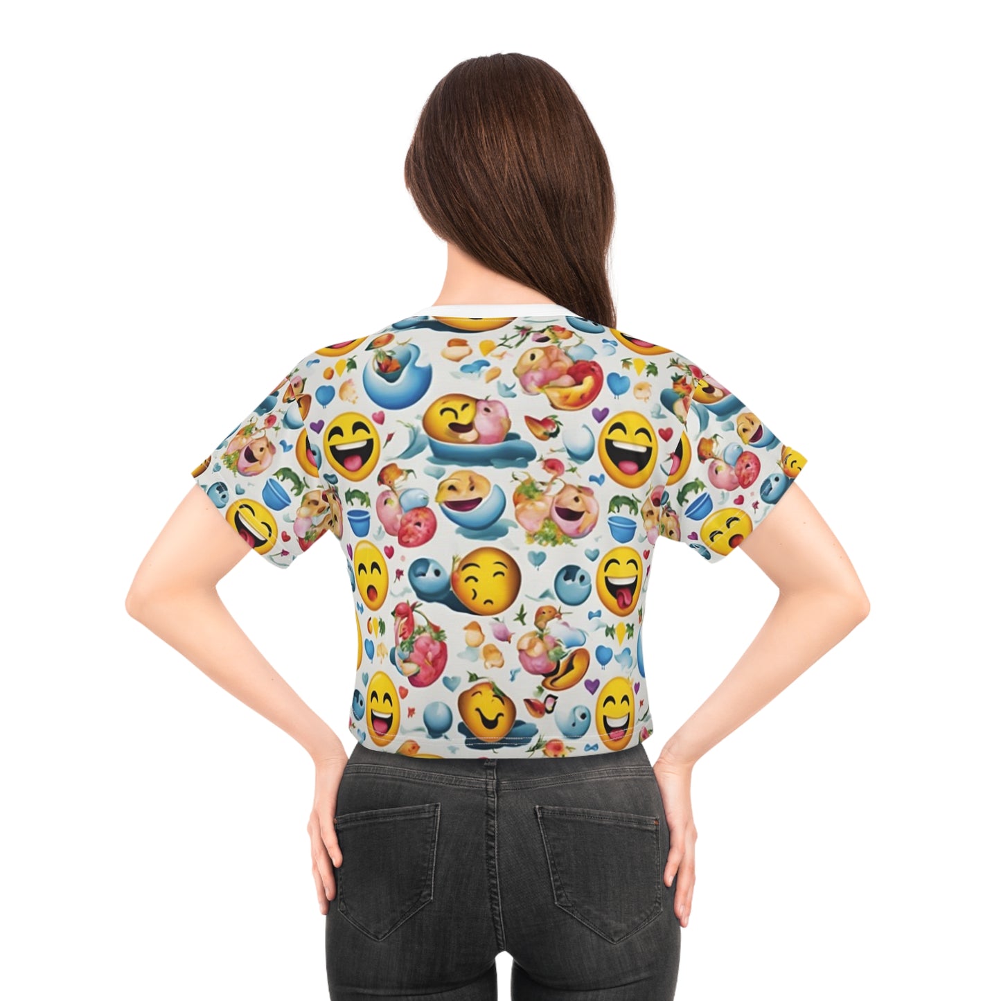 Emoji Overload Crop Tee