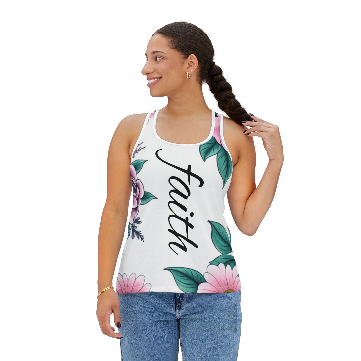 Flower & Faith Racerback Tank Top