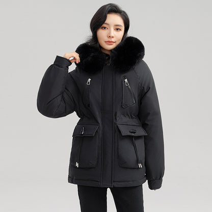 Horn Button Parka Women's Loose