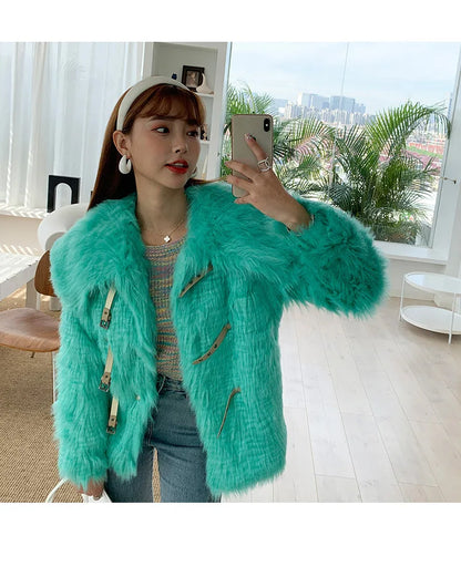 Autumn and Winter New Lamb Fur Imitation Fur Coat for Women's Fashion Trend Retro New Trend Wear Essential