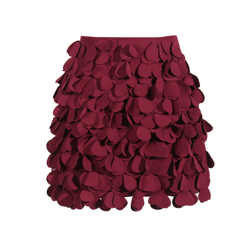 Spicy girl style irregular circular patchwork short skirt with new temperament high waist design short skirt for women