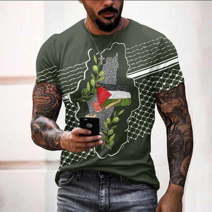 3D printed T-shirt men's summer Viking top casual short sleeved shirt