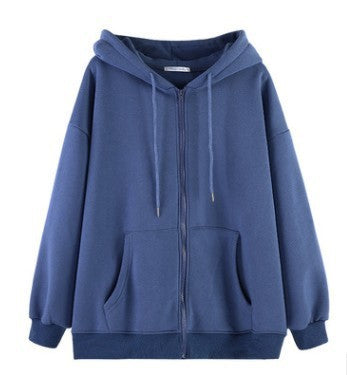 Loose Cardigan Jacket Thickened Plus Fleece