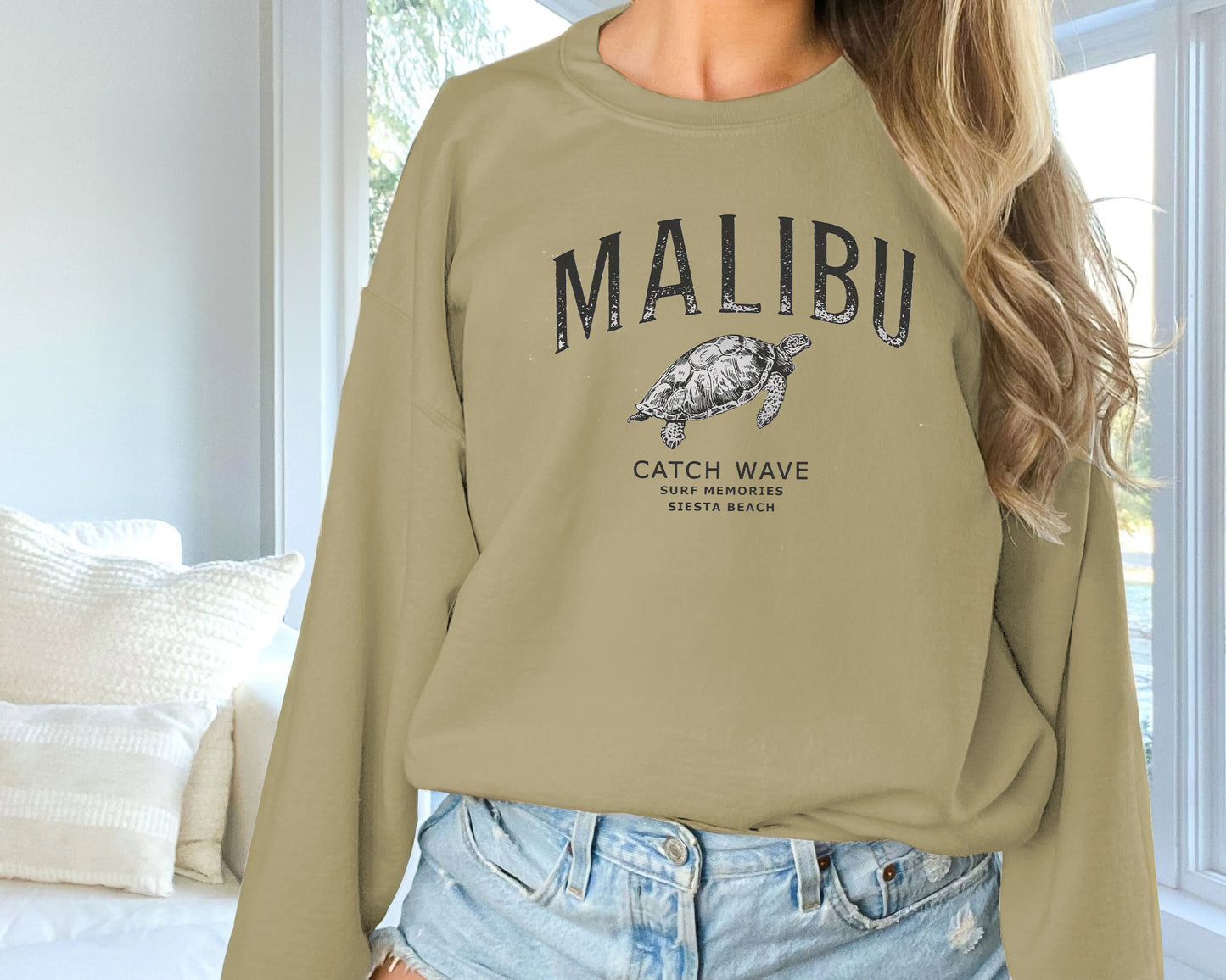 Women's Fashionable Solid Color Printed Long Sleeved Sweatshirt