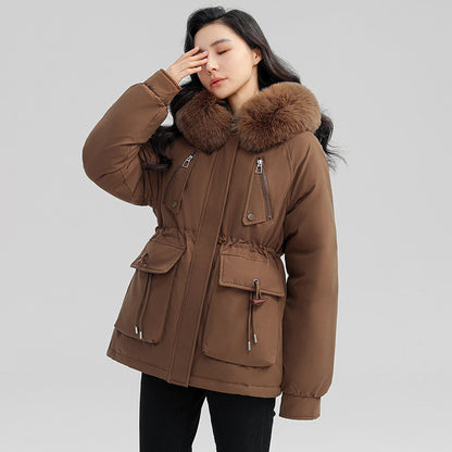 Horn Button Parka Women's Loose