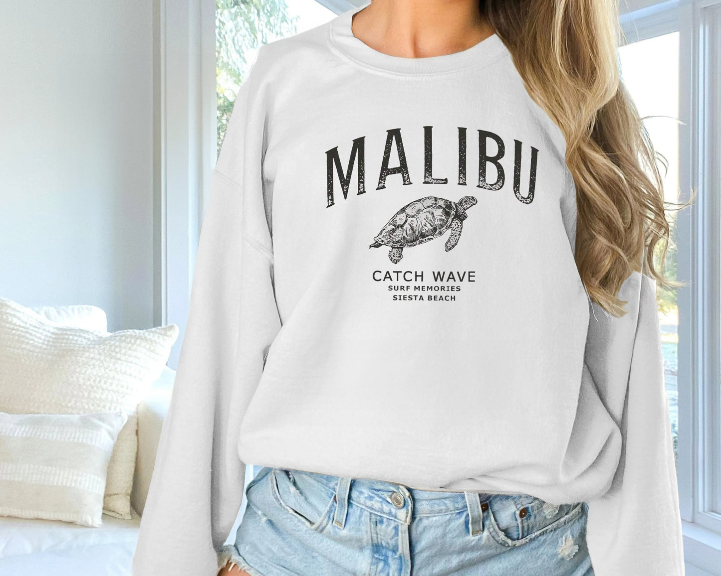 Women's Fashionable Solid Color Printed Long Sleeved Sweatshirt