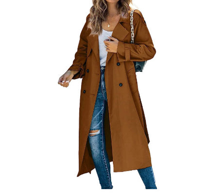 Women's Fashion Casual Solid Color Windbreaker Jacket