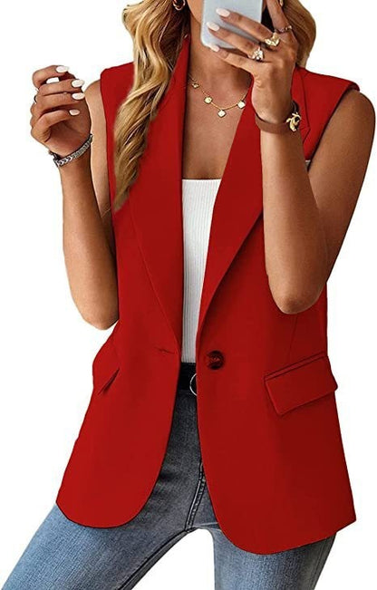 Suit Jacket Women's Loose Temperament Commuter Sleeveless Suit Vest