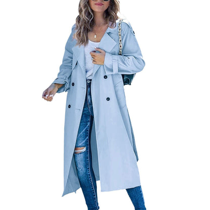 Women's Fashion Casual Solid Color Windbreaker Jacket