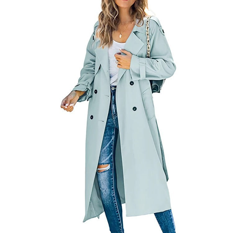 Women's Fashion Casual Solid Color Windbreaker Jacket