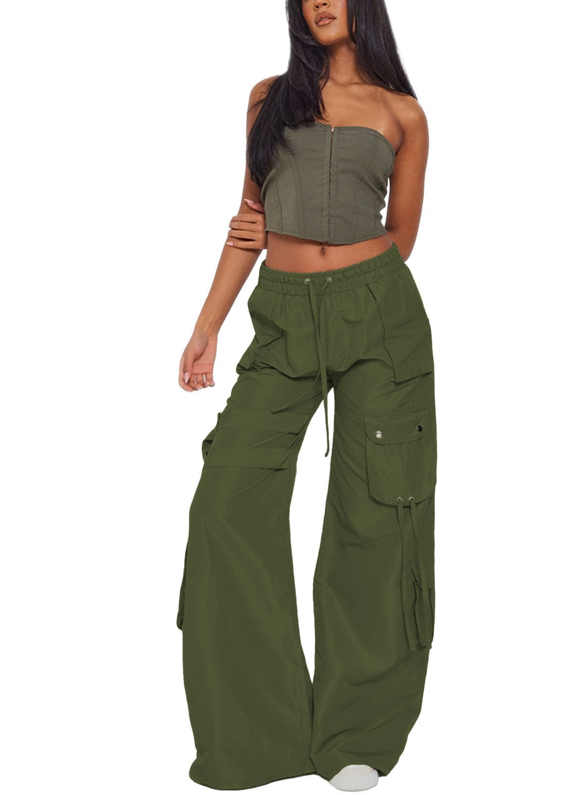 American Niche Retro Casual Pocket Horn Overalls