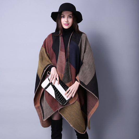 Autumn And Winter Scarf Versatile Lattice Ladies Travel Shawl