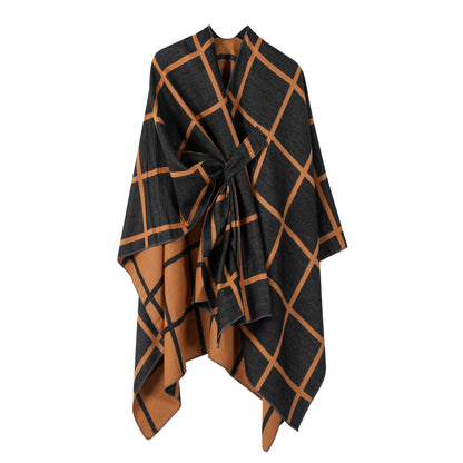 Women's Fashion Gingham Check Warm Scarf